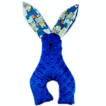 Cute Rabbit Plush Toy Baby Sleep Comfort Toy Children Gift(Caribbean Blue)