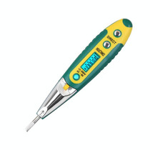 High Precision Electrical Tester Pen Screwdriver 220V AC DC Outlet Circuit Voltage Detector Test Pen with Night Vision, Specification:Digital Display Pen (Card)