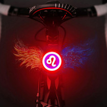 USB Charging Red Blue Color Riding Light Rear Lamp Safety Warning Light (Leo Style)