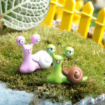 20 PCS Miniature Snail Statues Decorated Garden Toy House Decorations, Random Color Delivery