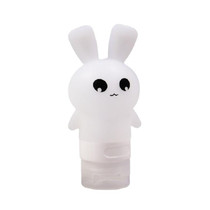 Multi-purpose Outdoor Travel Portable Bottle Squeeze Bottle Silicone Little Empty Bottle, Capacity:75ml(White)