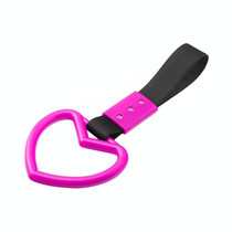 2 PCS Car Rear Bumper Warning Hanging Ring Car Hand Pull Ring(Pink Black Belt)