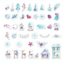 TH001-22 6 Sets Japanese Paper Decoration Hand Account DIY Sticker(Winter Deer)