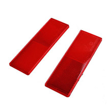 50 PCS Car Body Reflective Stickers Plastic Reflective Strip Reflector Truck Reflective Tablet Nonporous(Red)