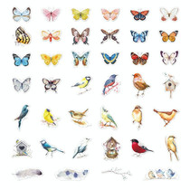 TH001-22 6 Sets Japanese Paper Decoration Hand Account DIY Sticker(Flying Bird)