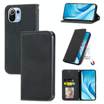 For Xiaomi Mi 11 Lite Retro Skin Feel Business Magnetic Horizontal Flip Leather Case With Holder & Card Slots & Wallet & Photo Frame(Black)