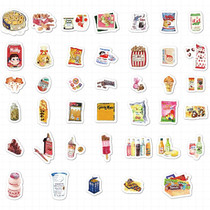 TH001-22 6 Sets Japanese Paper Decoration Hand Account DIY Sticker(Food Base)