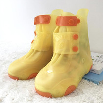 Children Rain Boot Cover Waterproof Non-Slip Rain Boot Cover Thickened Silicone Rain Boots, Size: 32-33(Yellow)