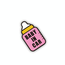 10 PCS There Is A Baby In The Car Stickers Warning Stickers Style: CT203 Baby Y Pink Bottom Bottle Magnetic Stickers