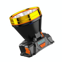 LED Night Fishing Charge Head Light Outdoor Camping Fishing Miner Light Searchlight Head-Mounted Flashlight With Charge Display, Colour: 32 Lamp Beads White Light