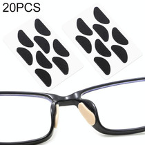 20 PCS Glasses Nose Strip Soft EVA Sponge Nose Mat Comfortable No Pressure Mark Does Not Remove Makeup Anti-Height Eye Frame Nose(D-type Black 1.5mm)