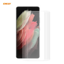 5 PCS For Samsung Galaxy S21 Ultra 5G ENKAY Hat-Prince 3D Full Screen PET Curved Hot Bending HD Screen Protector Soft Film(Transparent)