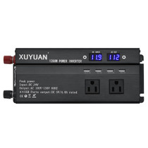 XUYUAN 1200W Car Inverter with LED Display Converter, US Plug, Specification: 24V to 110V