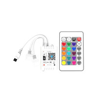 2 Ways Output LED Strip APP Smart Wifi LED RGB Controller with IR 24Keys Remote Control, 5-24V