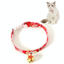 6 PCS Adjustable Pet Flower Hollow Bell Collar Cat Dog Collar Accessories, Specification: S 17-32cm(Red)