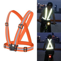 Night Riding Running Flexible Reflective Safety Vest(Orange)