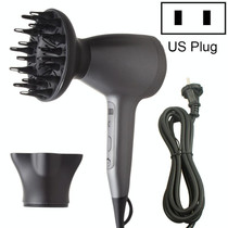 Lescolton 9809 Household Smart High-power Cold Hot Wind Leafless Negative Ion Hair Dryer with Hair Comb, Plug Type:US Plug(Black)