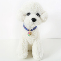 4 PCS Adjustable Cat Dog Rabbit Safety Buckle Collar Pet Accessories, Size:S 17-32cm, Style:Moon(Blue)