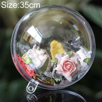 High Transparent Christmas Plastic Hollow Round Ball Window Decoration Mall Hanging Ball, Size:35cm