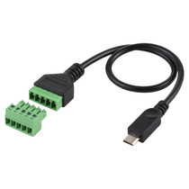 Micro USB Male to 5 Pin Pluggable Terminals Solder-free USB Connector Solderless Connection Adapter Cable, Length: 30cm