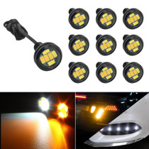 10 PCS 23mm 6LEDs SMD-5730 DC9-80V Motorcycle Eagle Eye Light(White and Yellow Light)