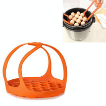 2 PCS Silicone Steamer Egg Cooker Silicone Steamer Basket, Size:6.5 Inches(Orange)