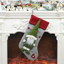 Christmas Decorations Faceless Doll Socks Gift Bag Christmas Tree Pendant(Grey)