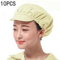 10 PCS Anti-static Dust-free Workshop Duck Tongue Working Cap With Skylight, Size:L(Yellow)