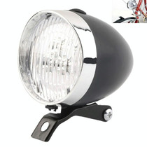 2 PCS 3 LED Retro Bicycle Headlight Night Riding Safety Warning Light(Black)