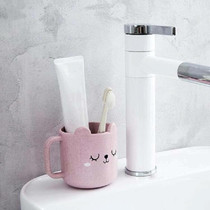10 PCS Creative Children Toothbrush Cup Cartoon Expression Mouthwash Cup, Capacity:101-200ml(Pink)