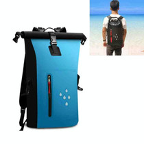 25L Waterproof Backpack Waterproof Bucket Bag With Reflective Strip(Blue)