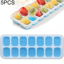 5 PCS 14 Grid Silicone Ice Grid Household Square Ice Grid Silicone Mold With Lid(Blue)