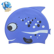 Ear Protection Small Fish Pattern Diving Cap Children Silicone Swimming Cap(G)