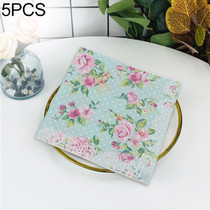 5 PCS Colorful Printed Flower Wedding Banquet Napkins Placemats