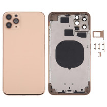 Back Housing Cover with SIM Card Tray & Side keys & Camera Lens for iPhone 11 Pro Max(Gold)