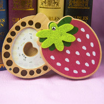 Strawberry Preserved Baby Teeth Wooden Preservation Box(Chinese Stickers)