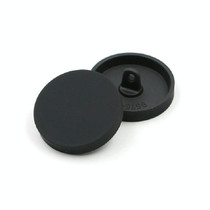 Black 100 PCS Flat Metal Button Clothing Accessories, Diameter:10mm