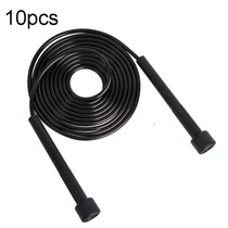 10 PCS Pen Handle Shaped Small Handle Rubber Skipping Rope for Fitness(Black)