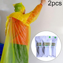 2pcs Disposable Windproof Dustproof Environmental Protection Multifunctional Raincoat, Random Color Delivery