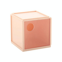 Square Plastic Desktop Storage Box(Pink)