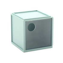 Square Plastic Desktop Storage Box(Blue)