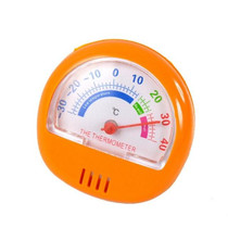 2 PCS Freezer Thermometer Indoor Outdoor Pointer Thermometer(Orange)