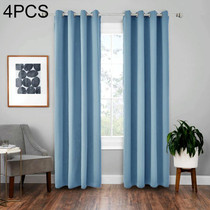 4 PCS High-precision Curtain Shade Cloth Insulation Solid Curtain, Size:5295 Inch132240CM( Blue)