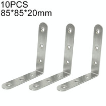 10 PCS Stainless Steel 90 Degree Angle Bracket,Corner Brace Joint Bracket Fastener Furniture Cabinet Screens Wall (85mm)