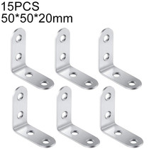 15 PCS Stainless Steel 90 Degree Angle Bracket,Corner Brace Joint Bracket Fastener Furniture Cabinet Screens Wall (50mm)
