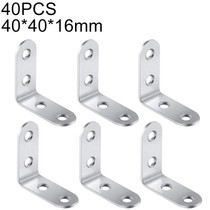 40 PCS Stainless Steel 90 Degree Angle Bracket,Corner Brace Joint Bracket Fastener Furniture Cabinet Screens Wall (40mm)