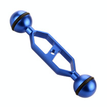 PULUZ 5.0 inch 12.6cm Aluminum Alloy Dual Balls Arm, Ball Diameter: 25mm(Blue)