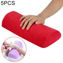 5 PCS Soft Hand Rests Washable Hand Cushion Sponge Pillow Holder Arm Rests Nail Art Manicure Hand Pillow Cushion(Red)