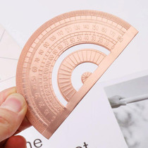 Protractor Ruler Drawing Measurement Math Tool Students Stationery Metal Angle Ruler