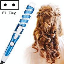 Professional Salon Hair Curler Magic Spiral Curling Iron Ceramic Electric Hair Curling Wand(Blue)